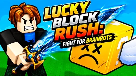 Lucky Block Rush: Fight for Brainrots game Play Lucky Block Rush: Fight for Brainrots game