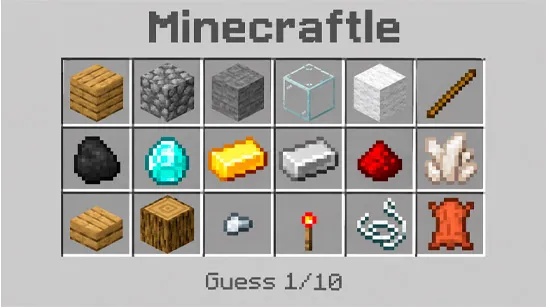 Minecraftle game Play Minecraftle game
