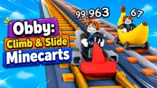 Obby: Climb & Slide Minecarts