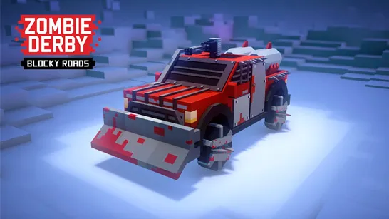 Play Zombie Derby: Blocky Roads game
