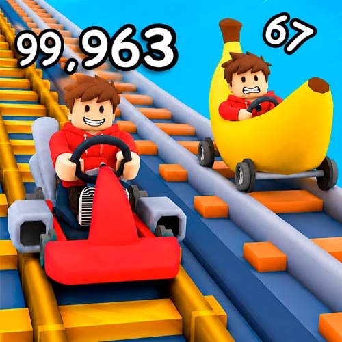 Obby: Climb & Slide Minecarts gameplay screenshot