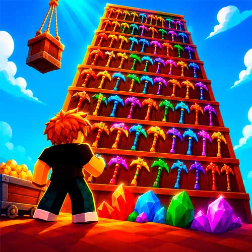 Obby: Pickaxe Tower Tycoon gameplay screenshot