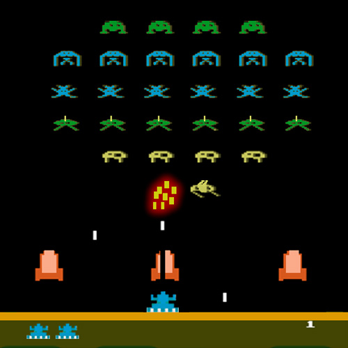 Space Invaders gameplay screenshot