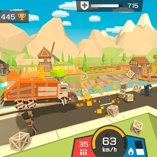 Play Zombie Derby: Blocky Roads